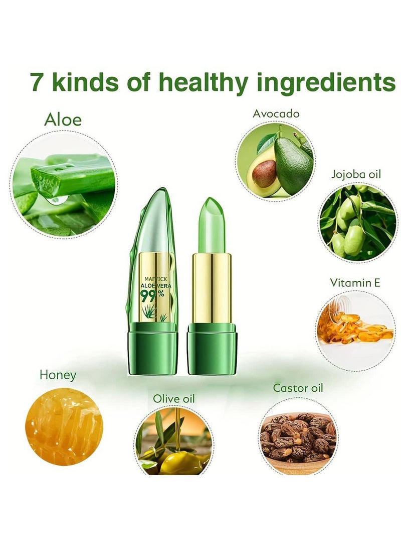 Maffick Aloe Vera Color Changing Lipstick Long Lasting Color Rendering Moisturize Lips - Image 2