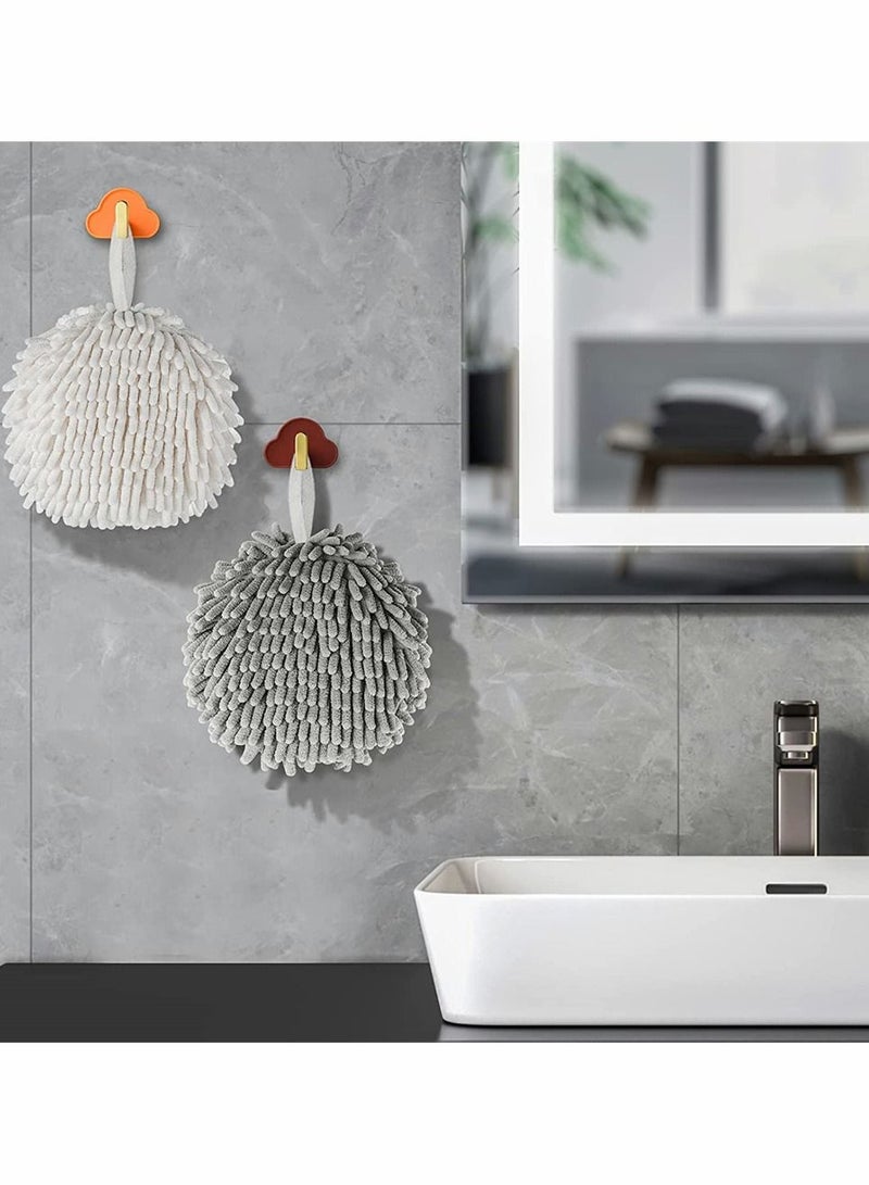 SYOSI 3 Bags Of Hanging Bathroom Towel Super Fluffy Chenille Ball Towel Can Immediately Dry Hands With High Water Absorption - Image 5