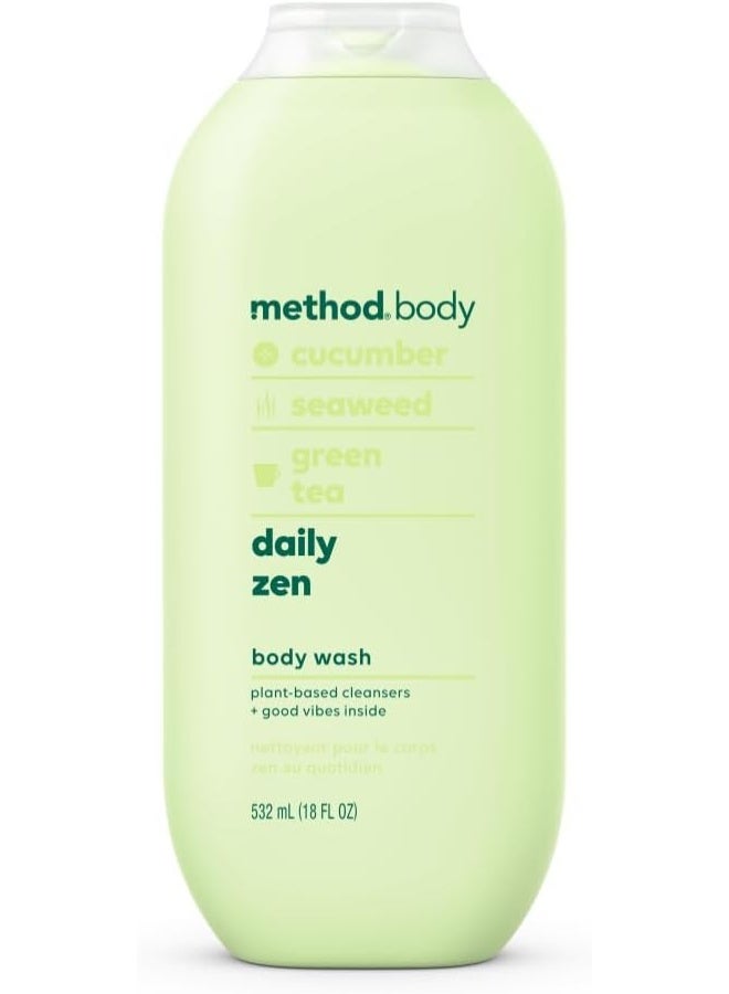 Method Body Wash, Daily Zen, Paraben and Phthalate Free, 18 oz (Pack of 1), Detoxifying - Image 1
