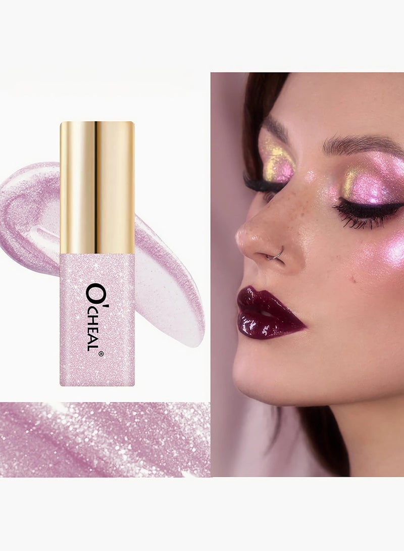 اوكيل ظلال العيون السائلة اللامعة، ظلال العيون السائلة اللامعة والمتوهجة، عالية التصبغ، بلمسة نهائية لامعة، تدوم طويلاً، مقاومة للتحويل - 07 رومانسي - 3.5 جرام - Image 1