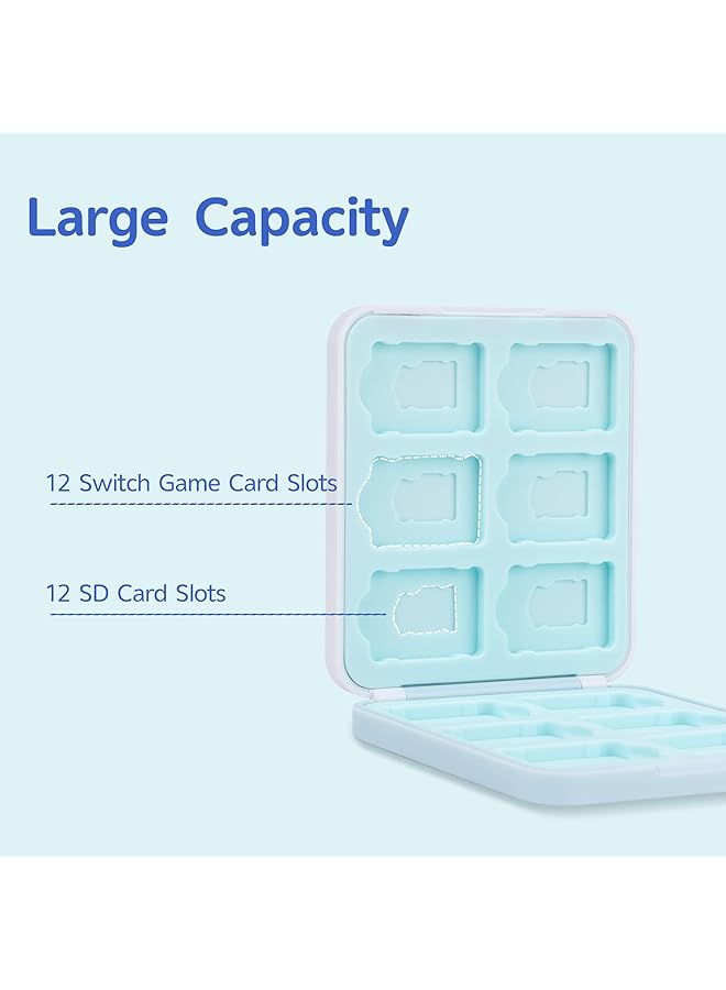 GEEKSHARE Portable Switch Game Card Case 12 Slot Holder Cartridge Carrying Storage Box Compatible With Nintendo Switch Shark Party - Image 2