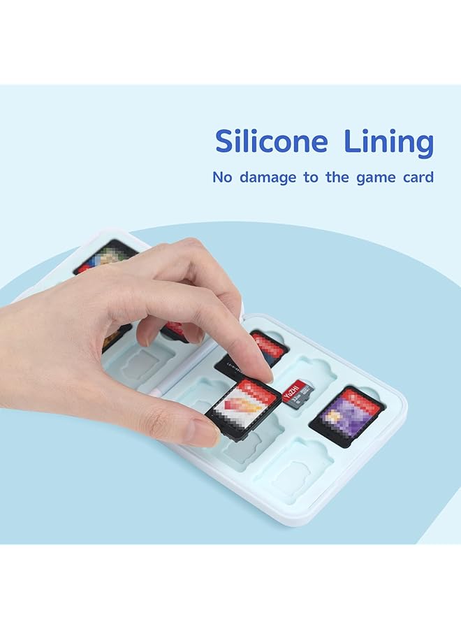 GEEKSHARE Portable Switch Game Card Case 12 Slot Holder Cartridge Carrying Storage Box Compatible With Nintendo Switch Shark Party - Image 3