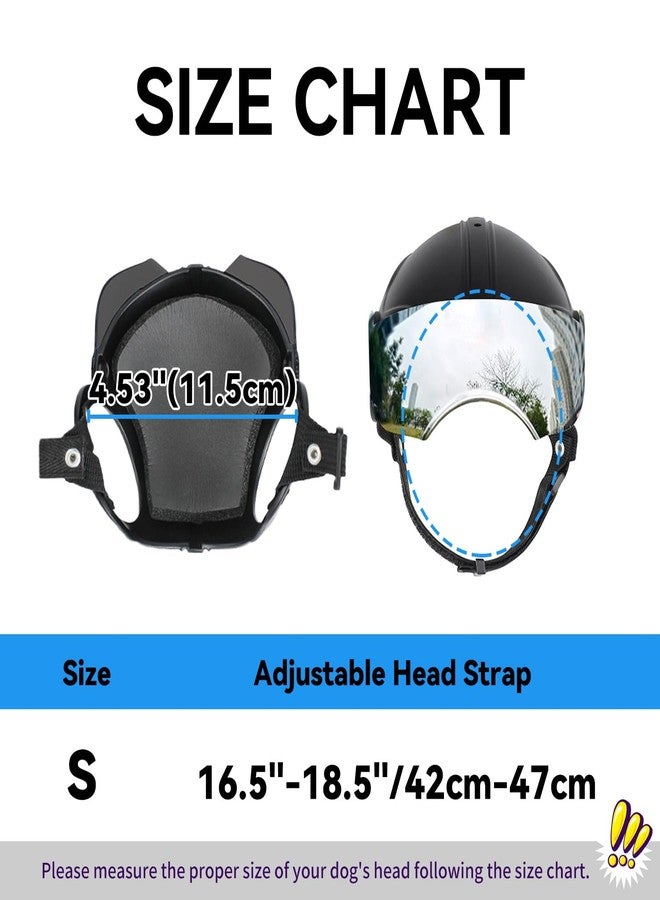Namsan Dog Helmets for Small Dogs, Dog Helmet with Sun Lens Goggles, Doggie Helmets Hat with Ear Holes, Bike Doggie Helmet for Small to Medium Dogs, Adjustable, Black - Image 4