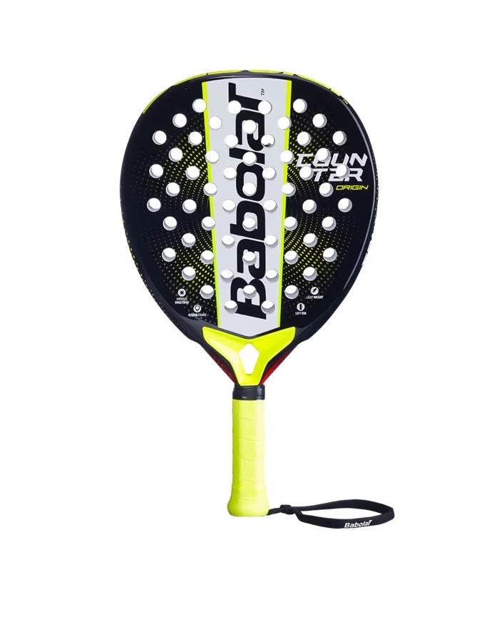 Babolat, Counter Origin Adult Padel Racket One Size Yellow Ultra Light Ideal for Beginners Maximum Handling Very Tolerant Oversized Round Shape - Image 1