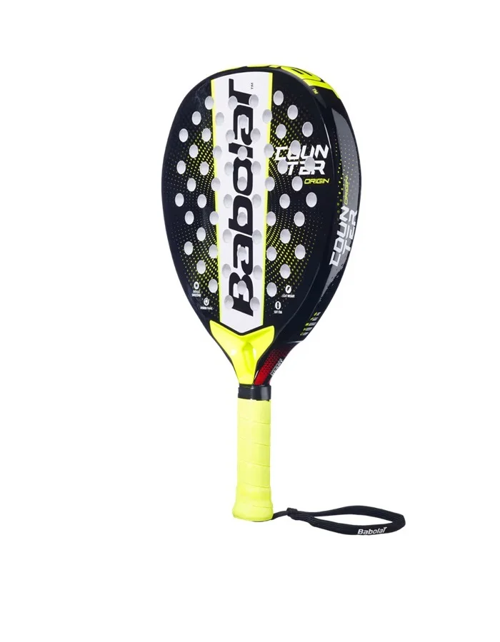 Babolat Babolat, Counter Origin Adult Padel Racket One Size Yellow Ultra Light Ideal for Beginners Maximum Handling Very Tolerant Oversized Round Shape