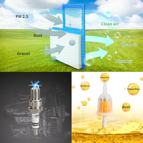 10L0L Golf Cart Tune Up Kit for Yamaha G16,G19,G20,G21,G22 and Yamaha G29 Drive Gas 4 Cycle Models with 301cc/357cc Engines with Air Filter PreFilter Fuel Filter Spark Plug - Image 5