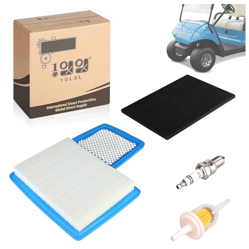 10L0L Golf Cart Tune Up Kit for Yamaha G16,G19,G20,G21,G22 and Yamaha G29 Drive Gas 4 Cycle Models with 301cc/357cc Engines with Air Filter PreFilter Fuel Filter Spark Plug - Image 1