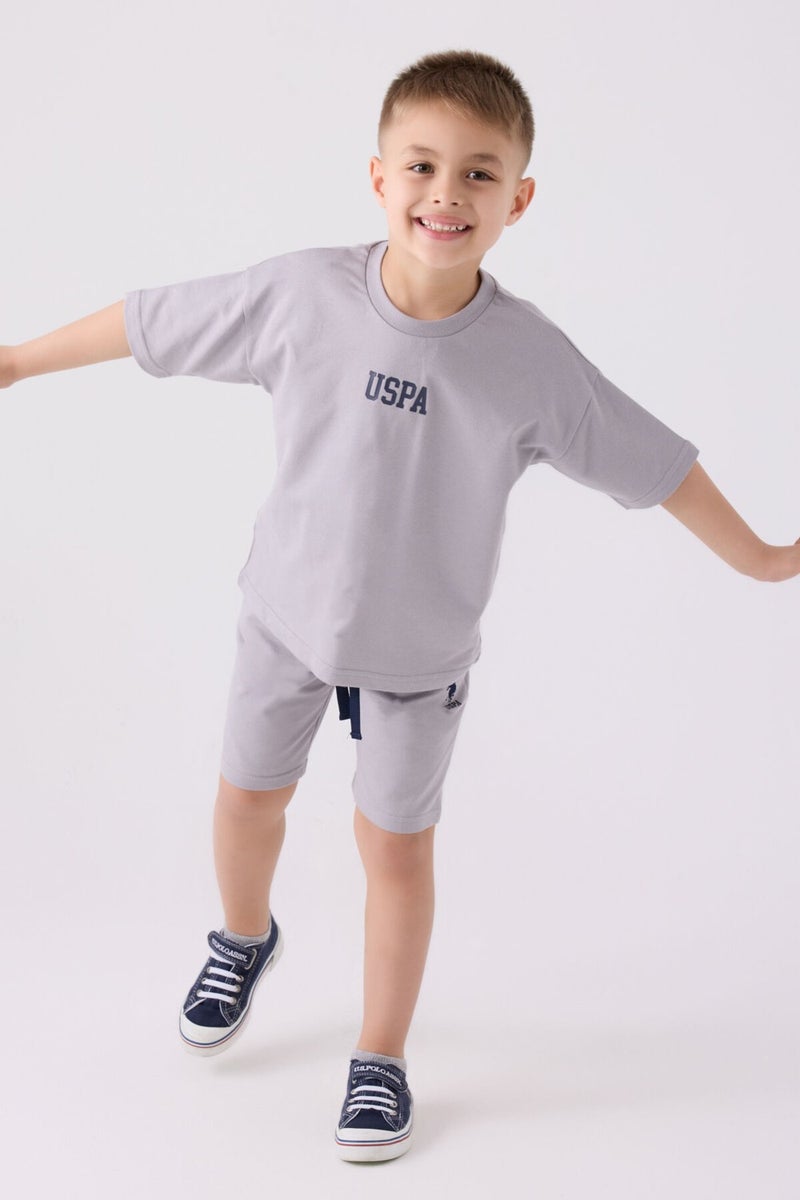 U.S. Polo Assn. مجموعة برمودا للأولاد رمادي  - Image 3