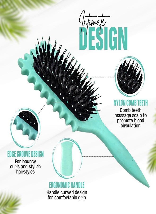DOKMOE Curl Defining Brush for Curly Hair, Professional Paddle Hair Brush Comb, Flexible Detangling and Styling Brush, Shaping & Defining Curls, Hair Comb Tool, Hair Brush for Men & Women - Image 1