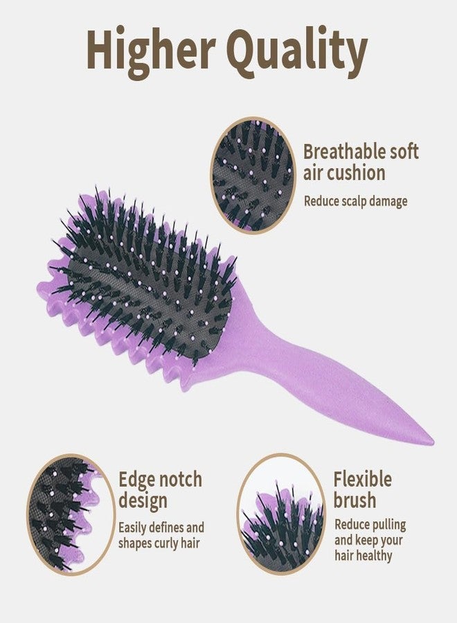 DOKMOE Curl Defining Brush for Curly Hair, Professional Paddle Hair Brush Comb, Flexible Detangling and Styling Brush, Shaping & Defining Curls, Hair Comb Tool, Hair Brush for Men & Women - Image 4