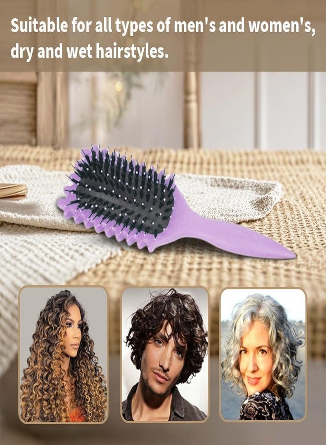DOKMOE Curl Defining Brush for Curly Hair, Professional Paddle Hair Brush Comb, Flexible Detangling and Styling Brush, Shaping & Defining Curls, Hair Comb Tool, Hair Brush for Men & Women - Image 5