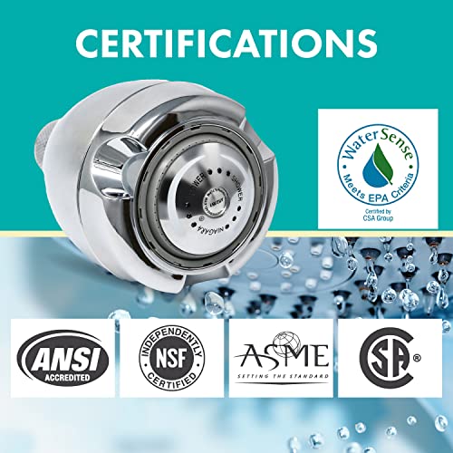 Niagara Conservation Earth Showerhead - Niagara Conservation | Energy & Water Saving Showerhead (2.0 GPM) High-Efficiency 3-Spray Chrome Fixed Shower Head (N2920CH) - Image 3