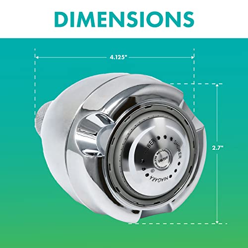 Niagara Conservation Earth Showerhead - Niagara Conservation | Energy & Water Saving Showerhead (2.0 GPM) High-Efficiency 3-Spray Chrome Fixed Shower Head (N2920CH) - Image 5