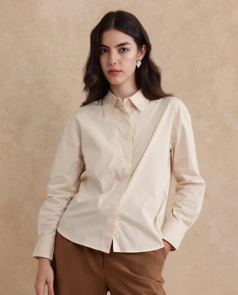 Rareism Women's Full Sleeve Plain Shirt