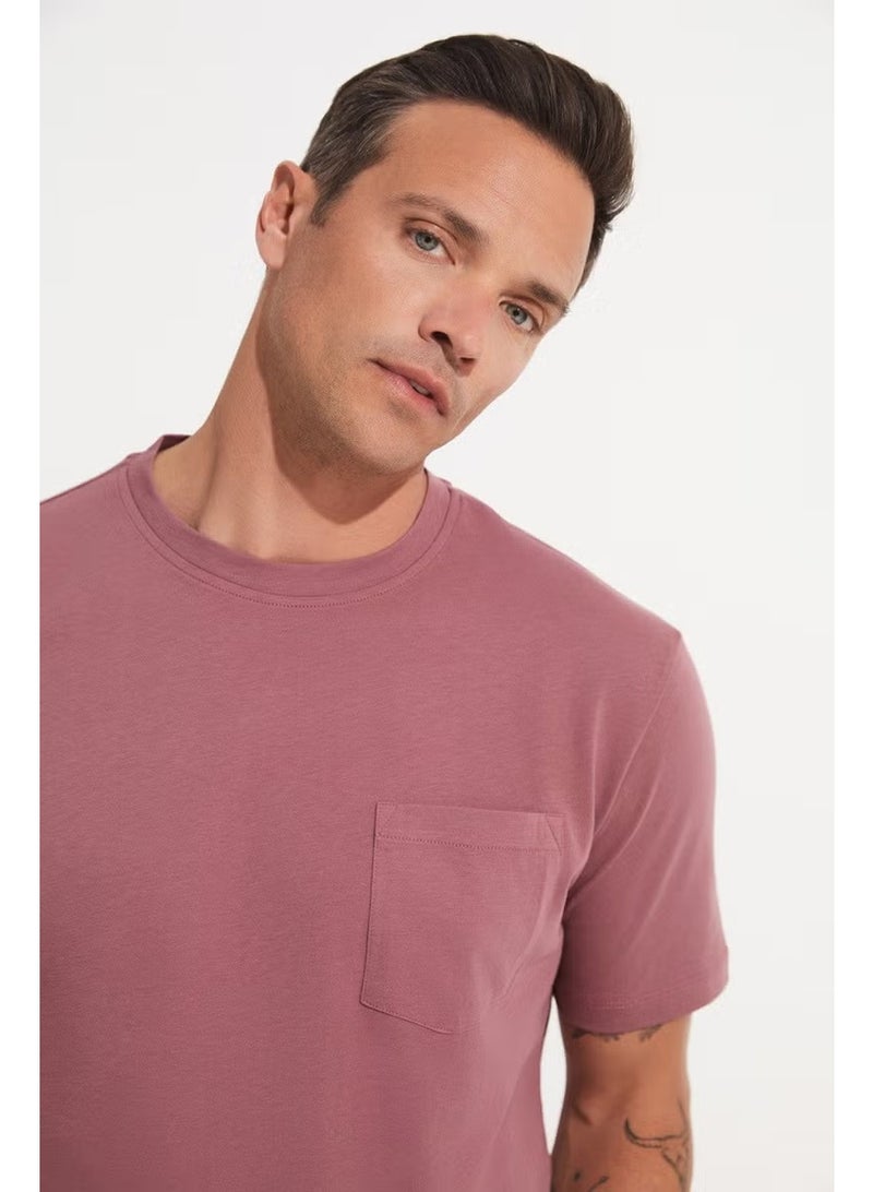 JUNE Men's Regular Fit Pocket Detailed Short Sleeve T-Shirt - Image 3