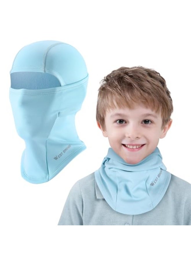 ويست بايكنج قناع وجه الأطفال باكلافا الصيفي مع ميزات تبريد وتغطية للأشعة فوق البنفسجية ، خفيف الوزن ، يستخدم كوشاح للرقبة، مناسب للتزلج وركوب الدراجات وصيد الأسماك، للأولاد والبنات، اللون الأزرق، مقاس موحد - Image 1