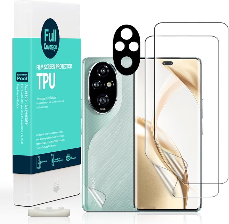 Ibywind 2 Pcs Screen Protector For Honor 200 Pro 5G 6.78",Flexible TPU Film,With 1Pc Camera Lens Protector,1Pc Back Film[Easy to install] - Image 1