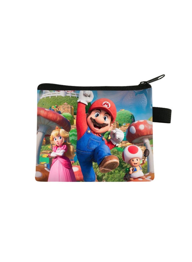 New Mario Coin Purse For Children, Mini Cute Short Card Holder, Large Capacity, High-end Storage Wallet