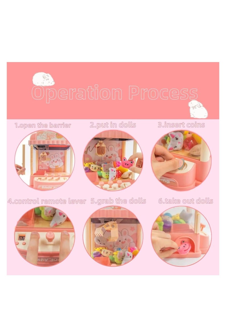 SOLARAE Kids Claw Machine, Claw Machine for Adults, Mini Vending Machine Toys, Fun Prizes Dispenser, Electronic Claw Game Machine with Lights, Sound, Includes 10 Toys, 10 Twister Eggs Balls, 20 Game Coins - Image 4