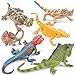 THINKBAY 6PCS Large Lizard Figurines Animal Toys Realistic Plastic Reptile Animal Figures Includes Bearded DragonGreen IguanaFrilledCoast HornedPlains Rock Figures Educational Toy for Kids - Image 2