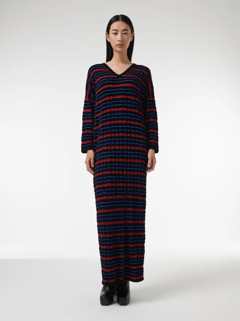 Striped Detail Knit Kaftan