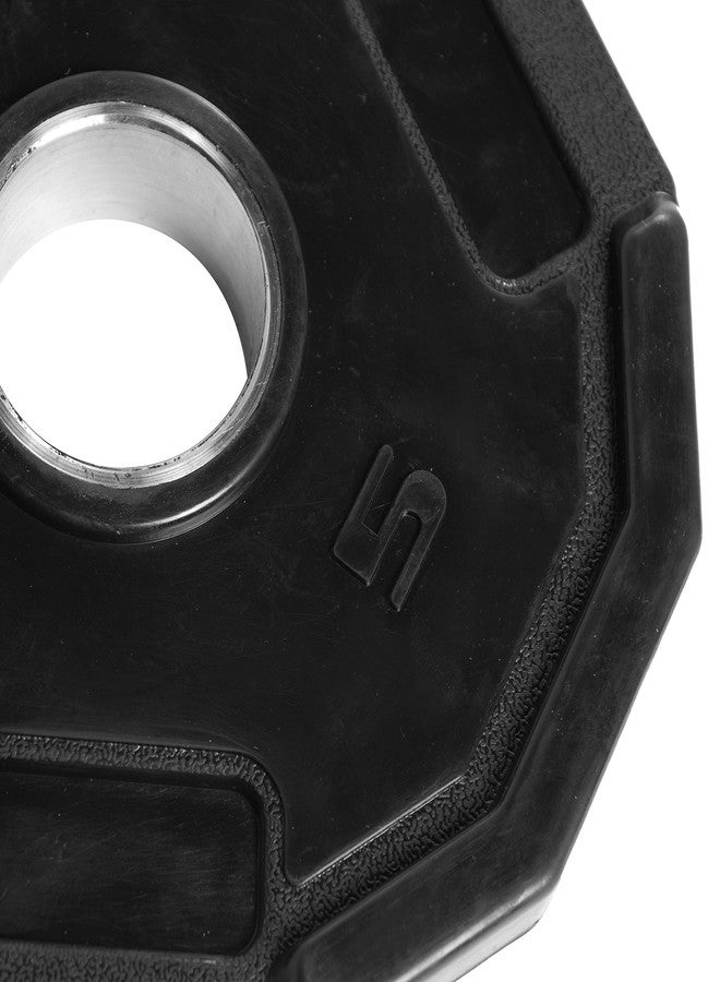 كاب باربل أقراص أوزان أولمبية مطاطية ذات 12 جانبًا من CAP Barbell، لون أسود، قرص واحد، 5 أرطال - Image 2