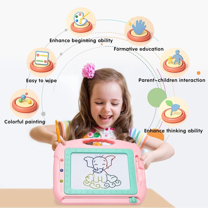 HZZILEY Toys for 1-2 Year Old Girls,Magnetic Drawing Board Toddler Toys for Girls Boys,Magna Erasable Doodle Board Creative Kids Toys for Toddlers 1 2 3,Christmas Halloween Birthday Easter Gifts Learning Toys - Image 5