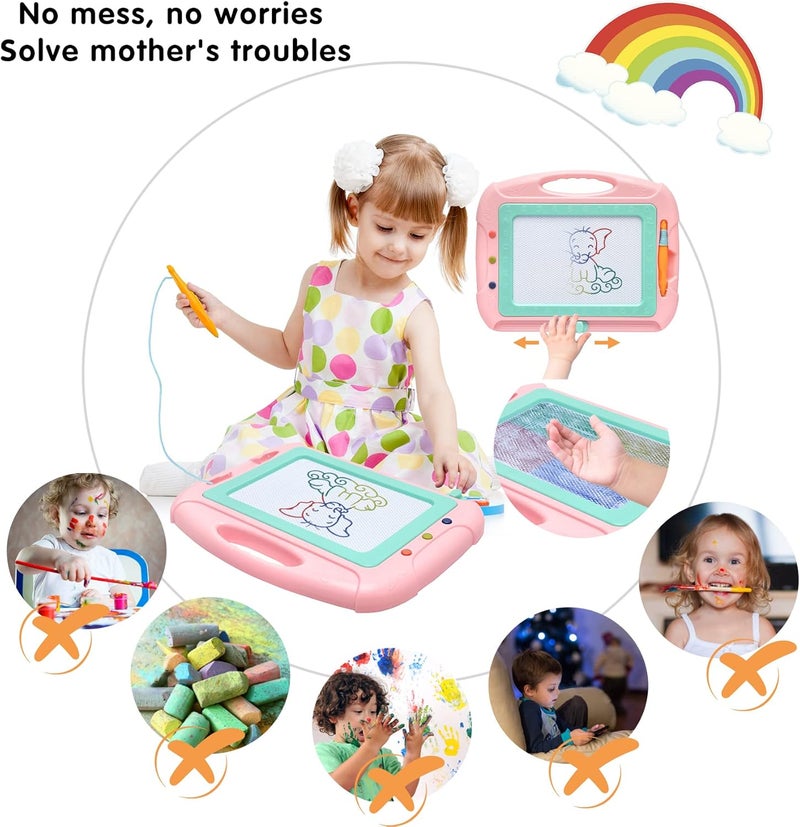 HZZILEY Toys for 1-2 Year Old Girls,Magnetic Drawing Board Toddler Toys for Girls Boys,Magna Erasable Doodle Board Creative Kids Toys for Toddlers 1 2 3,Christmas Halloween Birthday Easter Gifts Learning Toys - Image 4