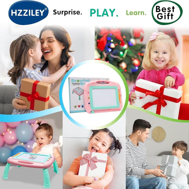 HZZILEY Toys for 1-2 Year Old Girls,Magnetic Drawing Board Toddler Toys for Girls Boys,Magna Erasable Doodle Board Creative Kids Toys for Toddlers 1 2 3,Christmas Halloween Birthday Easter Gifts Learning Toys - Image 3