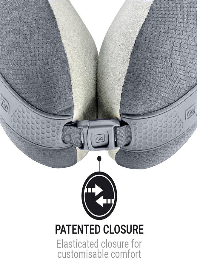 Go TRAVEL American Dreamer, Deluxe Travel Pillow, Comfortable Memory Foam Neck Pillow for Uninterrupted Sleep, Ideal for Airplane, Bus, Car, and Train, Travel Essentials, Made in USA, Gray - Image 3