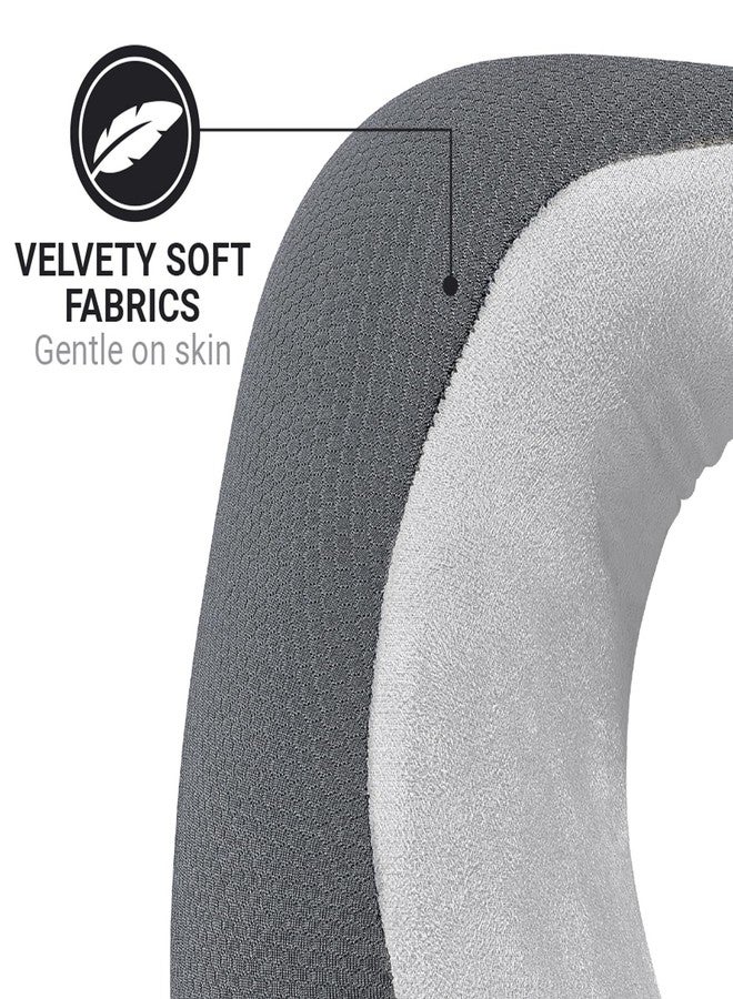 Go TRAVEL American Dreamer, Deluxe Travel Pillow, Comfortable Memory Foam Neck Pillow for Uninterrupted Sleep, Ideal for Airplane, Bus, Car, and Train, Travel Essentials, Made in USA, Gray - Image 4