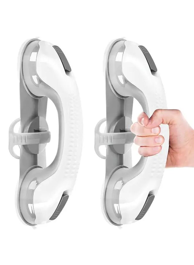 2 قطعة من قضبان الاستحمام القوية للحمام والدش مع 3 أكواب شفط للتركيب دون حفر - Image 1