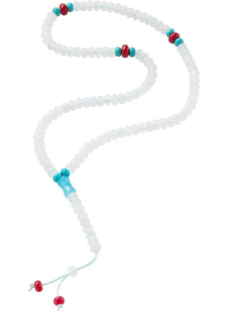 عربي الترجمة تسبيح من حجارة طبيعية 99 حبة لمنح طاقة هادئة، وهدوء، ووضوح روحي - هدية إسلامية - Image 1