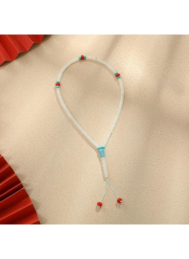 عربي الترجمة تسبيح من حجارة طبيعية 99 حبة لمنح طاقة هادئة، وهدوء، ووضوح روحي - هدية إسلامية - Image 3