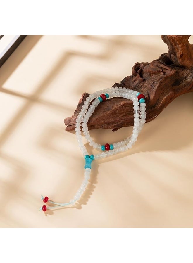 عربي الترجمة تسبيح من حجارة طبيعية 99 حبة لمنح طاقة هادئة، وهدوء، ووضوح روحي - هدية إسلامية - Image 4