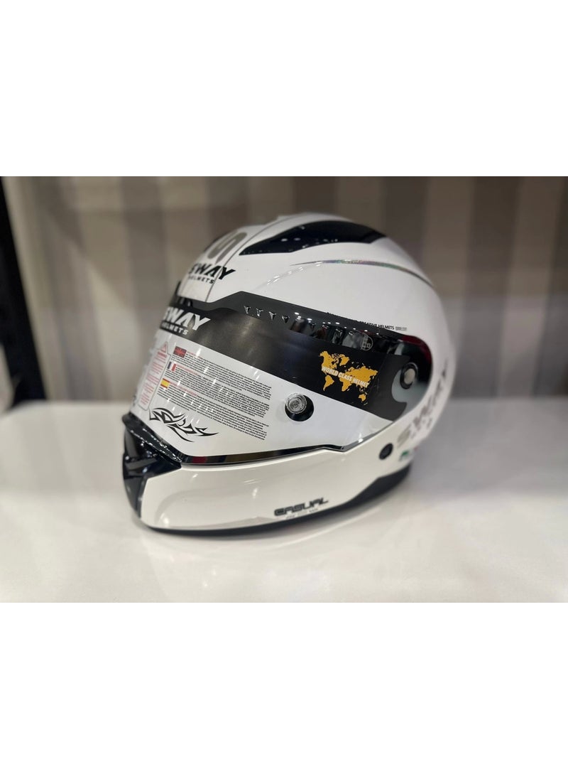 sway Helmet Sw 850 White/silver Full Face  - Image 1