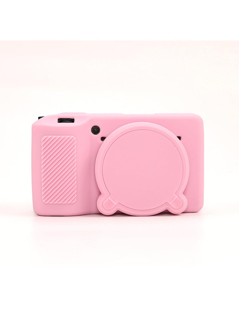 Camera Case for Ricoh GR III/GR III X, Soft Silicone Protective Case Ultra-Thin Lightweight for GR IIIx/GR III/GR3x/GR3 Camera with Detachable Lens Cover (Pink)  - Image 2