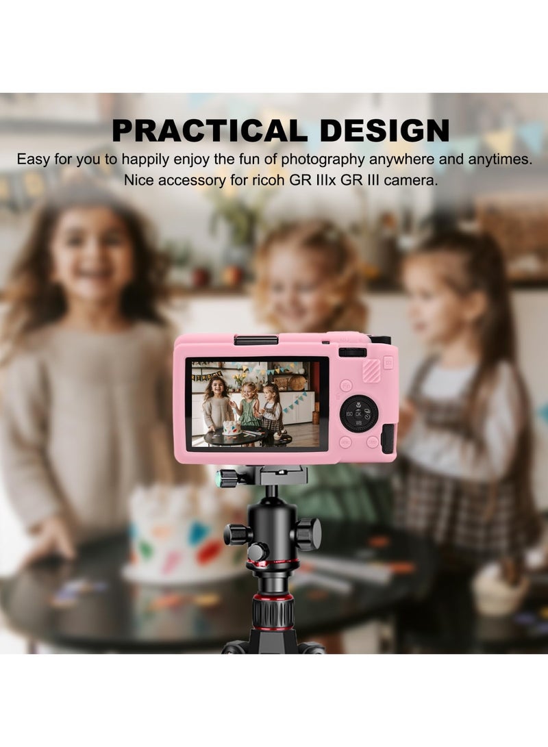 Camera Case for Ricoh GR III/GR III X, Soft Silicone Protective Case Ultra-Thin Lightweight for GR IIIx/GR III/GR3x/GR3 Camera with Detachable Lens Cover (Pink)  - Image 5