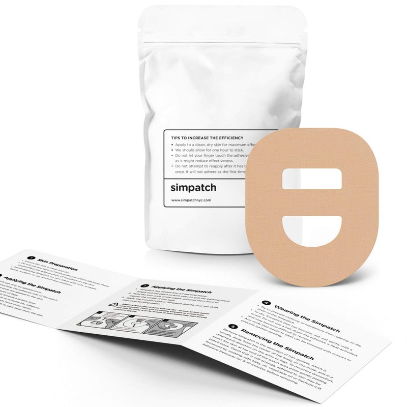 SIMPATCH Adhesive Patch for Omnipod with Strap - Pack of 25 (Tan) - Image 2