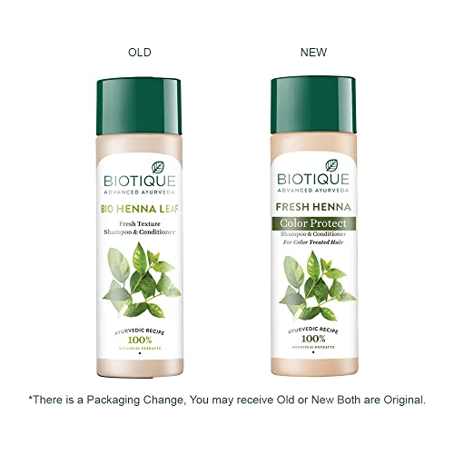 Biotique Heena Leaf Fresh Texture Shampoo and Conditioner with Color for Dark Hair 190 ml - Image 5