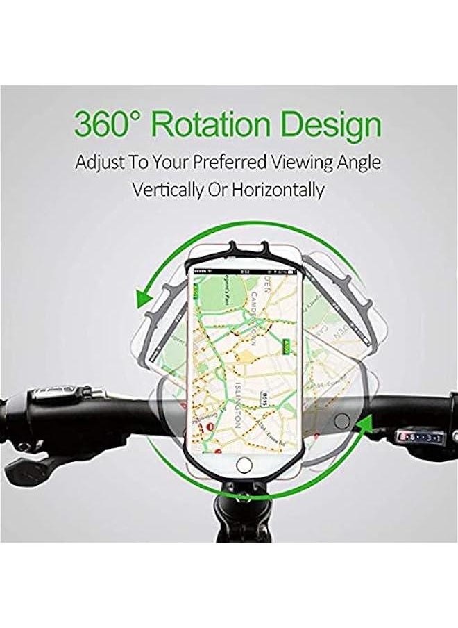 Captaintech Showay Bike Phone Mount, 360 DEGREE Rotation Motorcycle Bicycle Handlebar Cradle, Samsung Galaxy S10+, S10, S10e/S9/S8, XiaoMi, Huawei, LG, Black, CARMOUNT01B  - Image 3