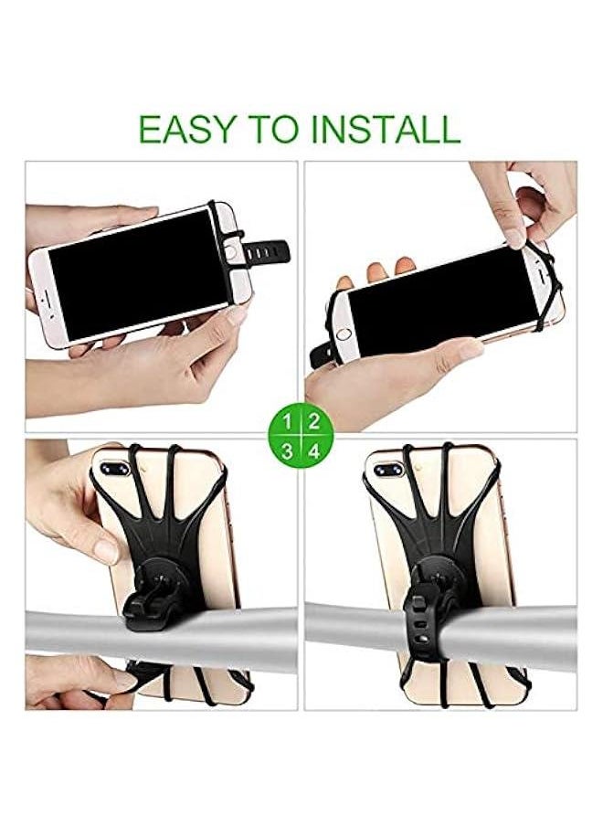 Captaintech Showay Bike Phone Mount, 360 DEGREE Rotation Motorcycle Bicycle Handlebar Cradle, Samsung Galaxy S10+, S10, S10e/S9/S8, XiaoMi, Huawei, LG, Black, CARMOUNT01B  - Image 5