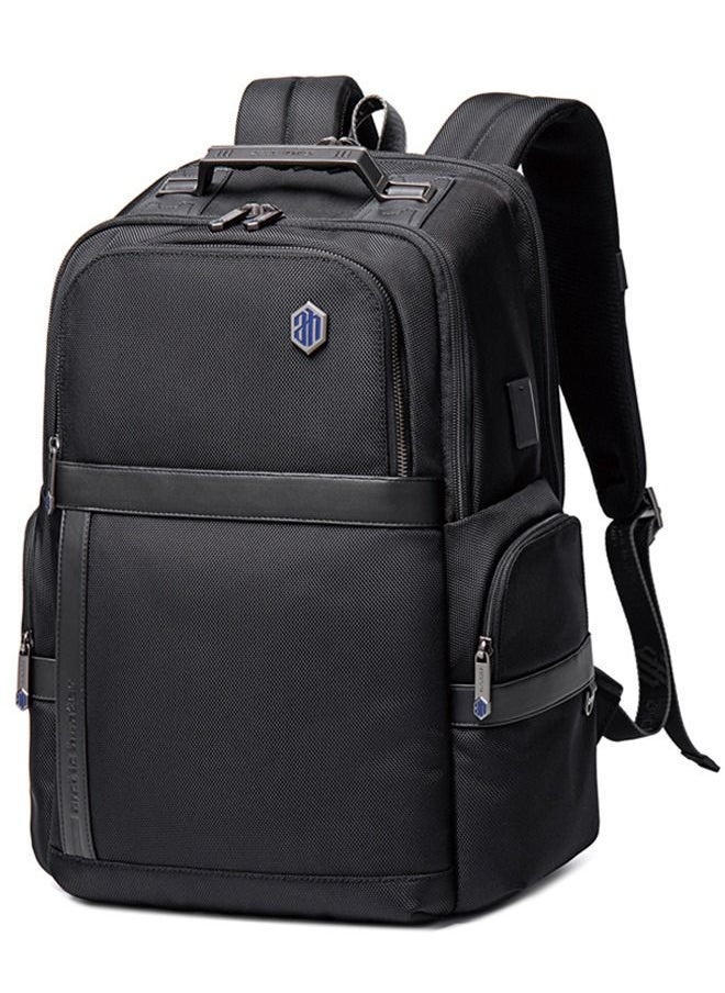 ARCTIC HUNTER - B00449 Aluminum Handle Laptop Travel Three Compartments Organized USB Charging Port - Black - Image 1