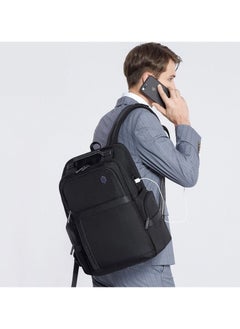 ARCTIC HUNTER B00449 Aluminum Handle Laptop Travel Three Compartments Organized USB Charging Port - Black  - Image 2