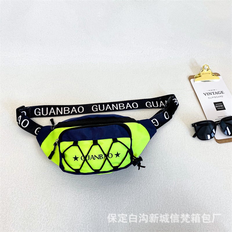Korean Style Handsome Boys' Chest Bag Fashion Trendy Cool Boys And Girls Street Dance Crossbody Bag Casual Shoulder Bag Children'S Backpack - Image 1
