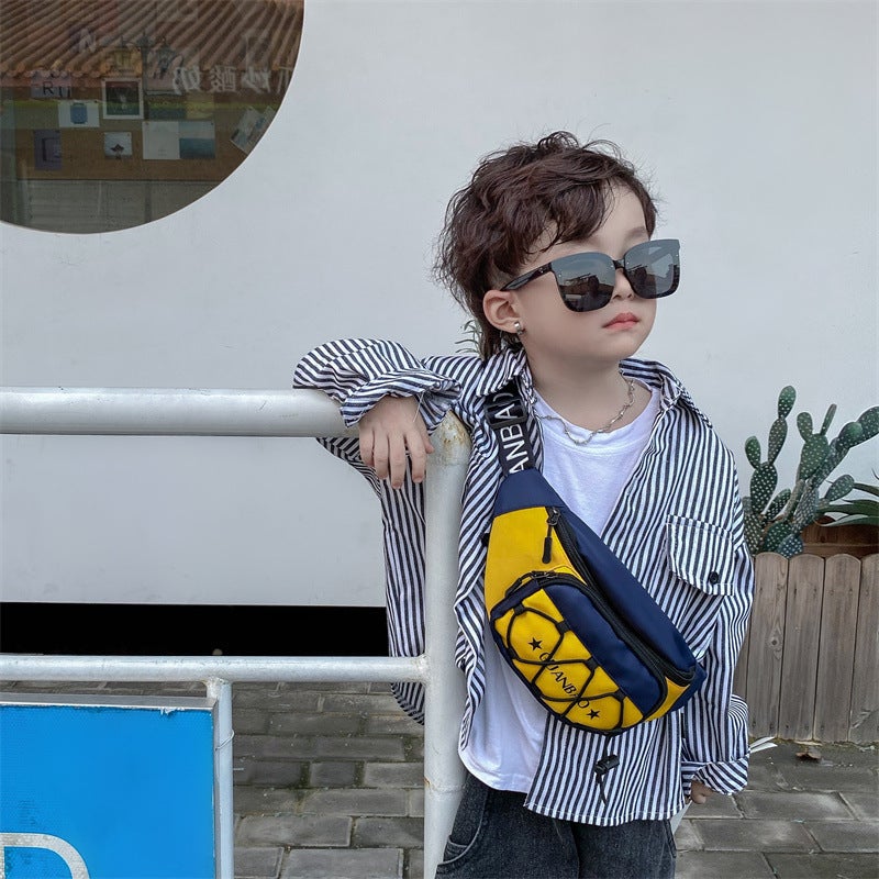 Korean Style Handsome Boys' Chest Bag Fashion Trendy Cool Boys And Girls Street Dance Crossbody Bag Casual Shoulder Bag Children'S Backpack - Image 2