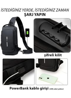 Newish Polo Black Unisex Vegan Leather Adjustable Crossbody Chest Shoulder and Waist Mini Backpack newpolo222  - Image 1