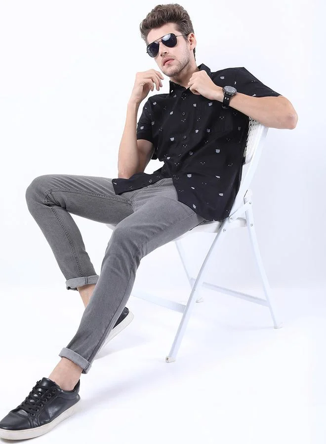 كيتش جينز سكيني فيت مغسول بالحمض قابل للتمدد من ستايلي