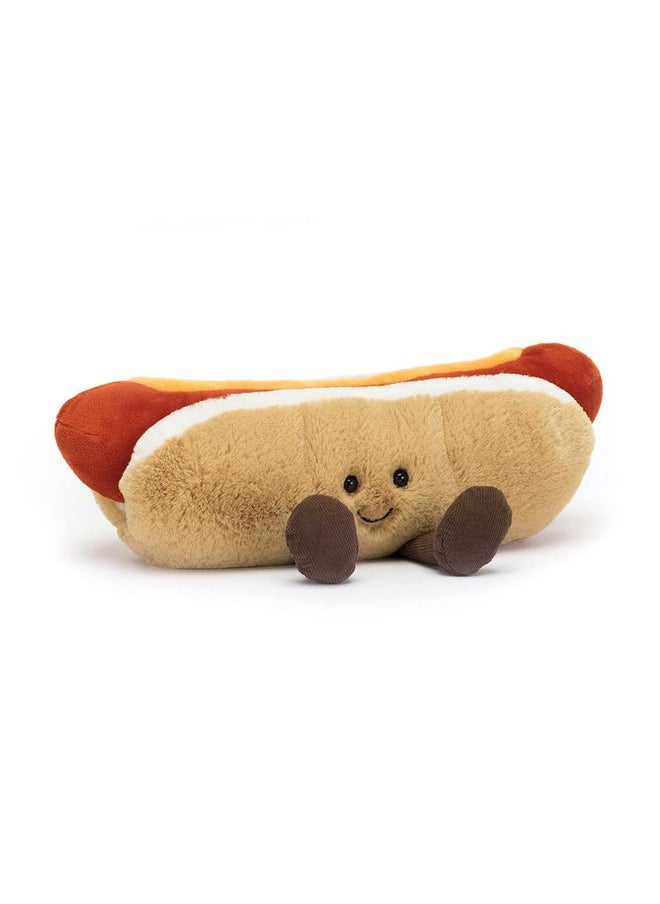 Jellycat Jellycat Amuseables Hot Dog Stuffed Toy, 10 inches | Food Plush | Fun Gift Idea  - Image 1