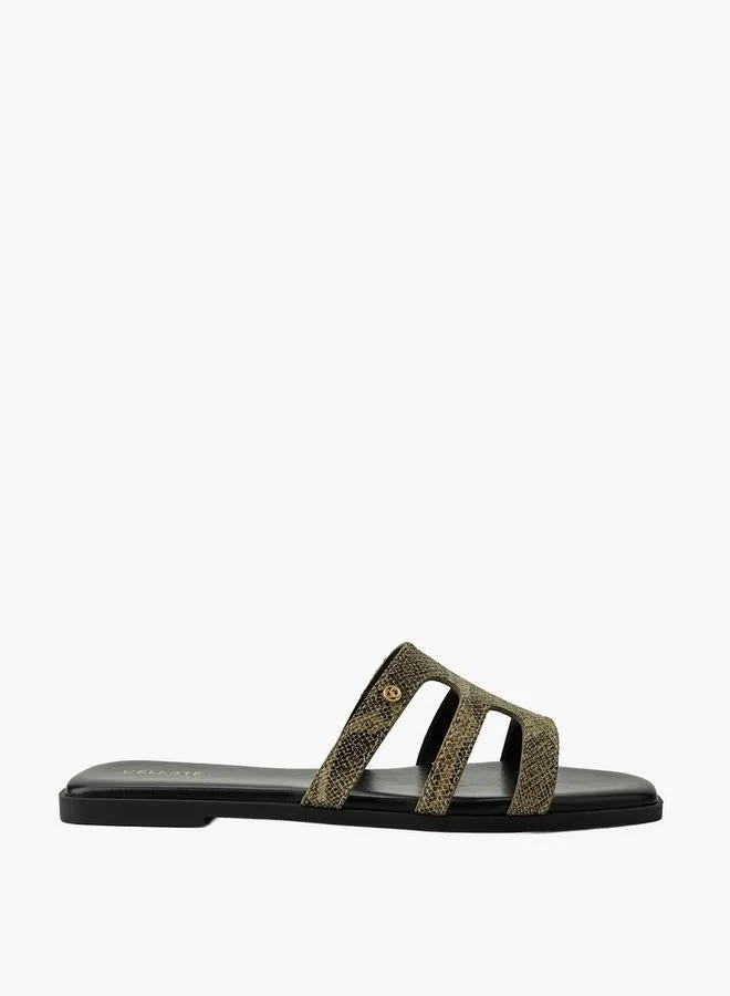 سيليست Women Animal Print Slip-On Sandals